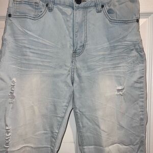 Light Blue Distressed Men's Jeans